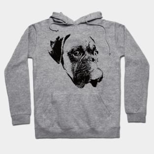 Boxer Dog Face Design - A Boxer Christmas Gift Hoodie